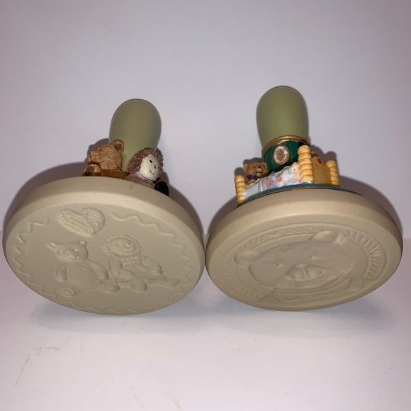 Set of 2 Brown Bag Cookie Art Stamp Press Mold - Picture 6 of 8